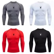 2026 Herren Langarm Fitness T-Shirt Frühling und Herbst Outdoor Sport Lauf-Tees Tops Gym Kompressions-Sportbekleidung Schnelltrocknend