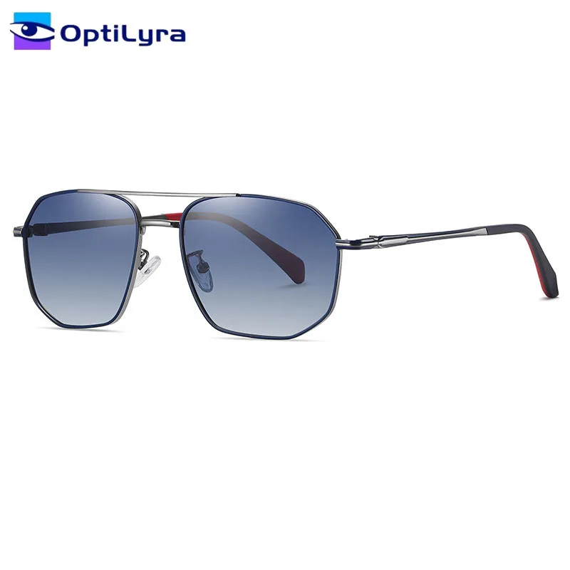 

OptiLyra Brand Men Sunglasses UV400 Polarized Sunglasses Two Color Frames Outdoor Sports Goggles Anti-Glare Sunshade Glasses