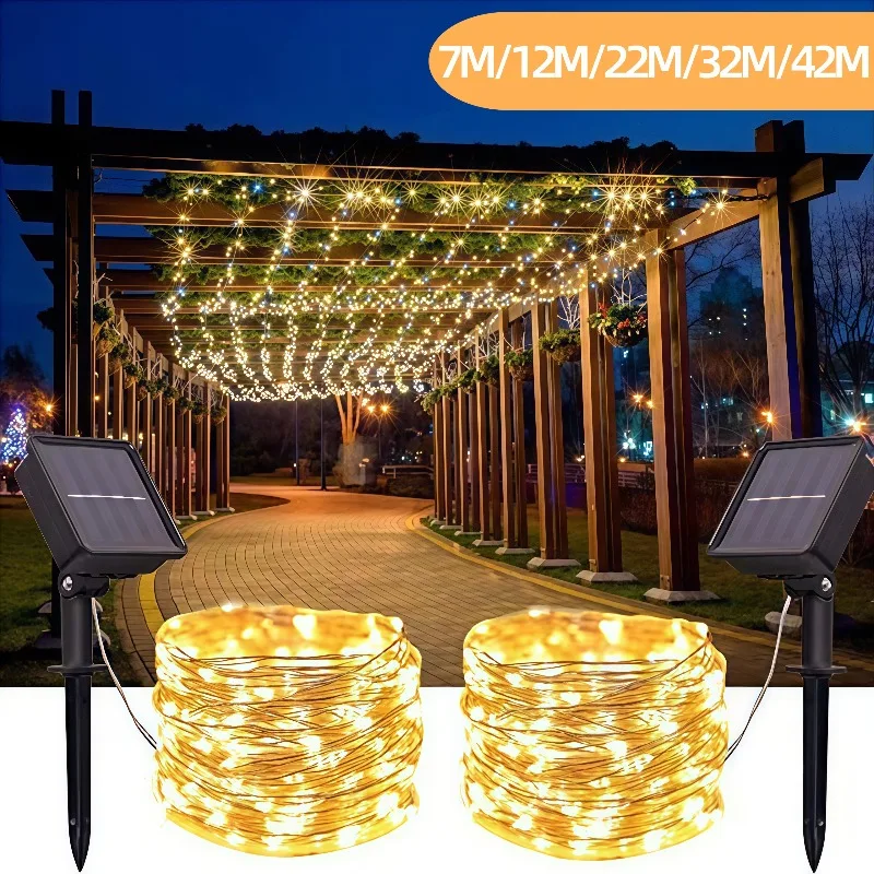 

Outdoor LED Copper Wire Lights Garden Fairy String Lights for Christmas Street Patio Tree Party Wedding Room Deocration