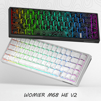 Womier M68 HE V2 Topographic Wired Custom Gamer Keyboard Rapid Trigger Mechanical Keyboard with Pre-lube Magnetic Switch for PC