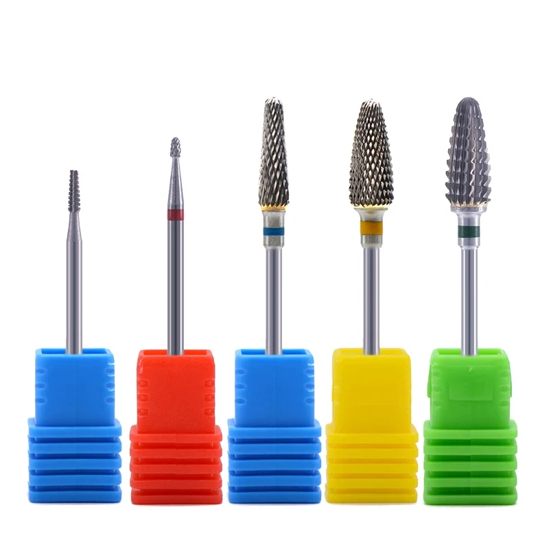 Wolfram Hartmetall Nagel Bohrer Bits Kleine Barrel Schleifen Kopf Fräser Für Maniküre 3/32 "Schaft Nagel Versorgung DIY nägel Werkzeuge