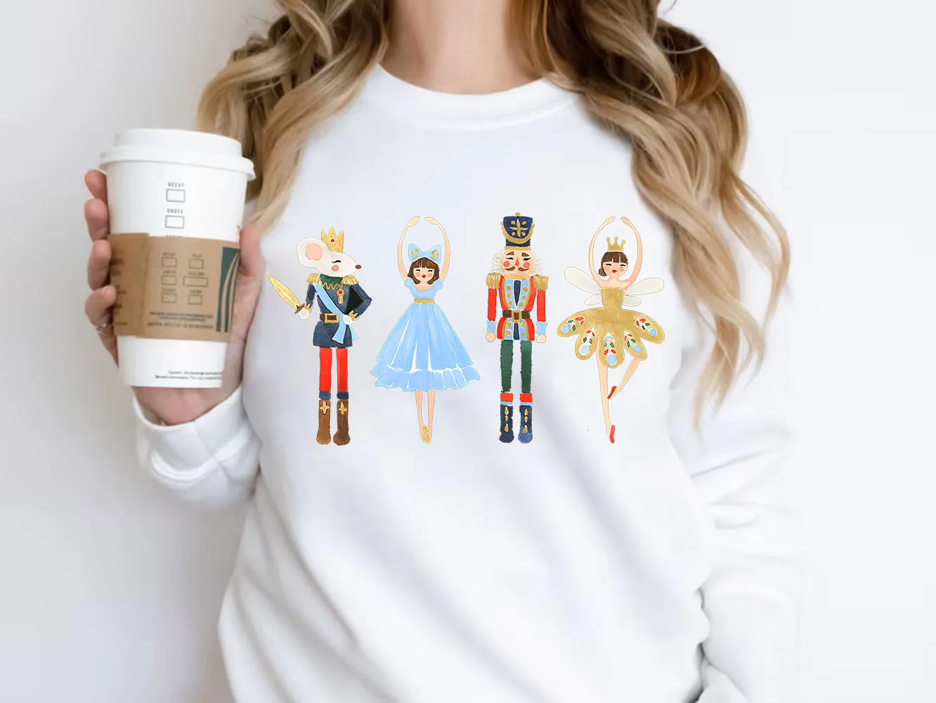 

Nutcracker Christmas Sweatshirt Sugar Plum Fairy Pullover Shirt Nutcracker Squad Ballet Cute Winter Clothing Women