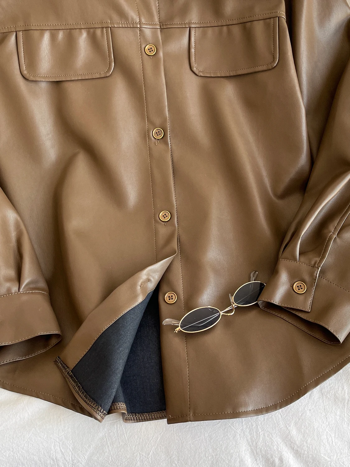 Jaet in pelle da donna allentata casual coreano Sle Faionable 2025 Nuovo design ket Dettagli Versatile Top pigro Sle