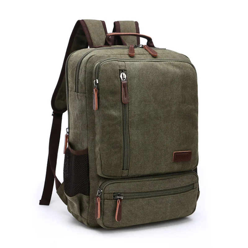 Vintage Canvas Backpack Men Large Capacity Travel Shoulder Bag High Quality Fashion Students Bag Male notebook Laptop Backpack