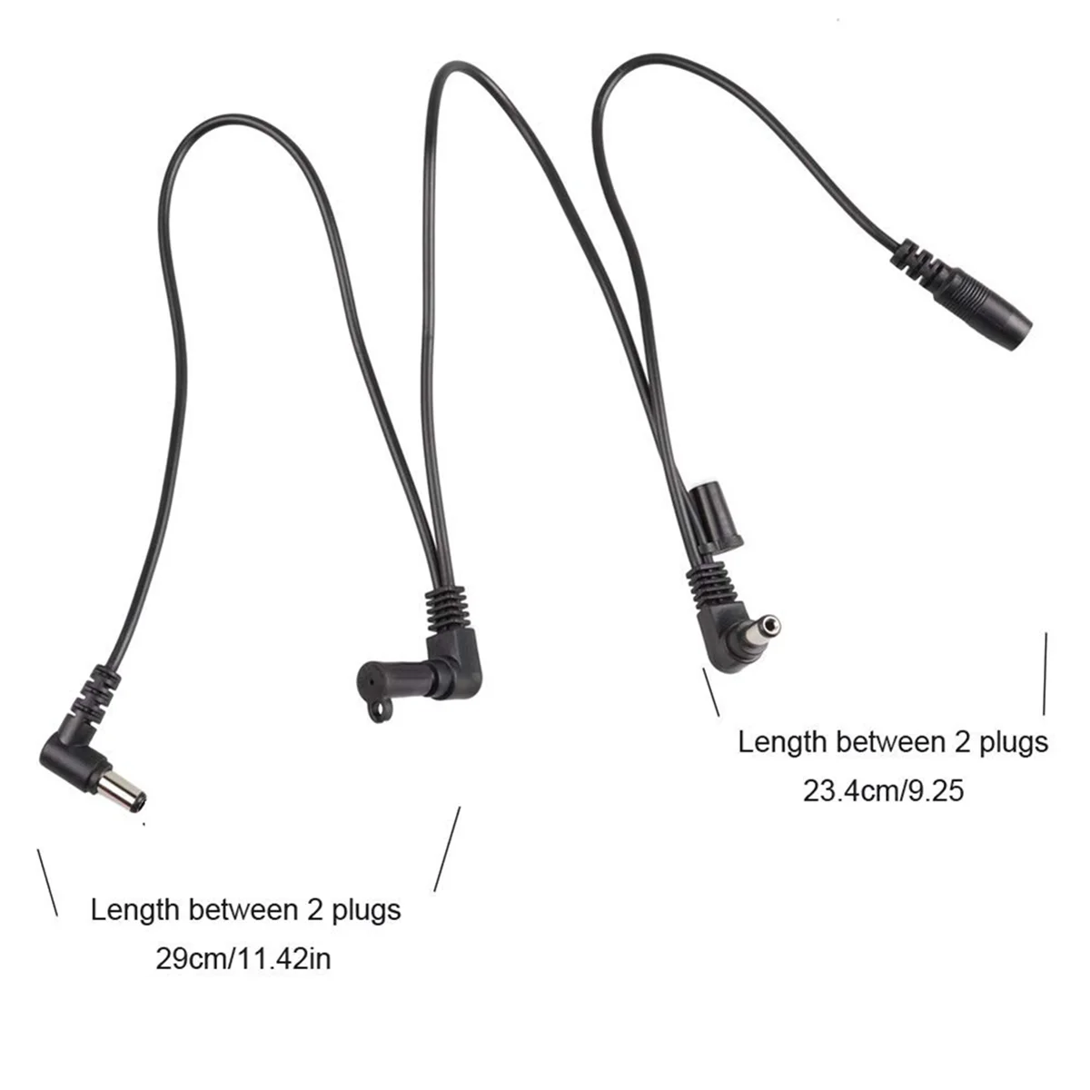 Daisy Chain Cable 1 to 5 Ways Guitar Effect Pedal Accessory 9V DC Adapter Plug Power Cord