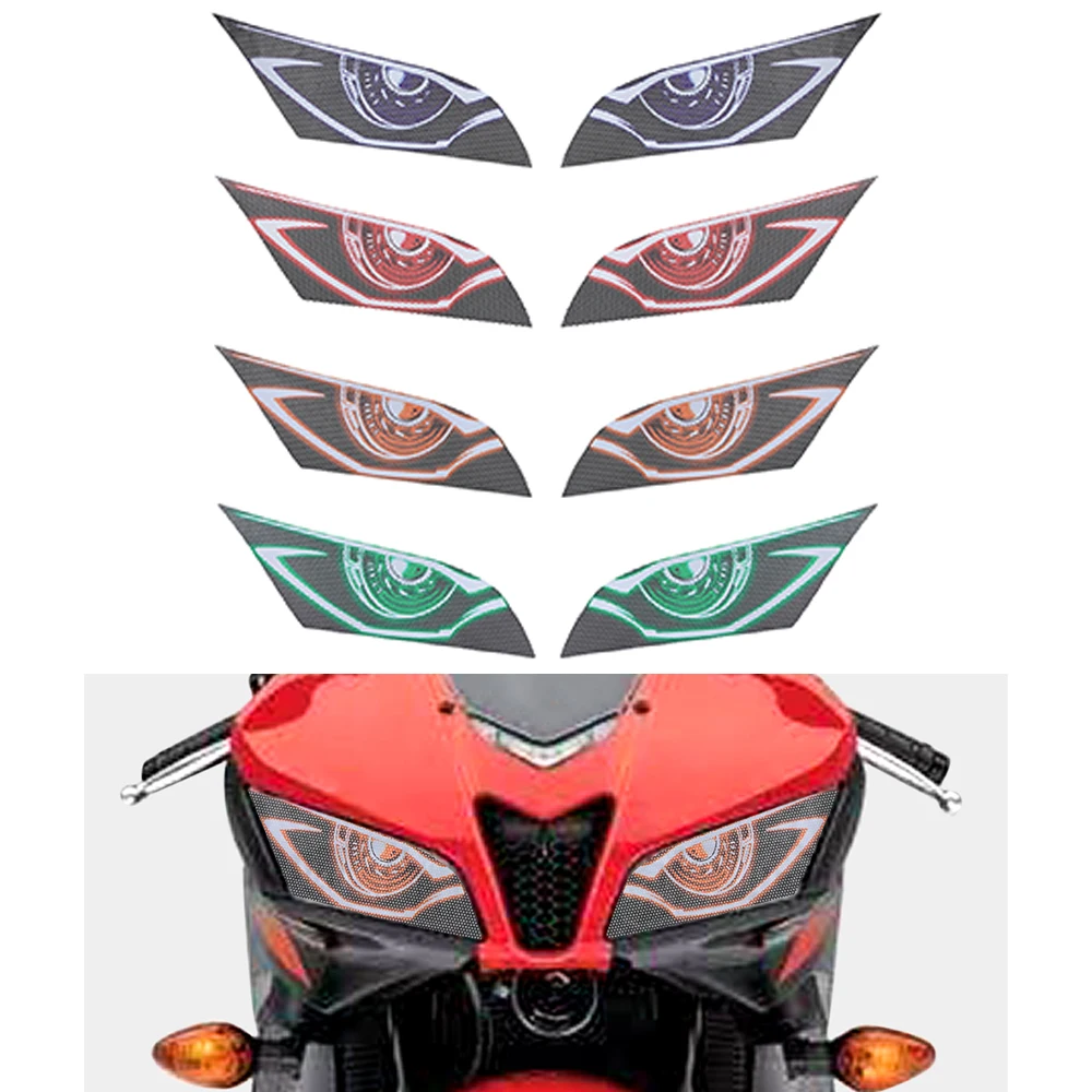 For HONDA CBR600RR CBR 600RR CBR600 RR 2007 2008 2009 2010 2011 2012 Motorcycle 3D Front Fairing Headlight Sticker Guard Sticker