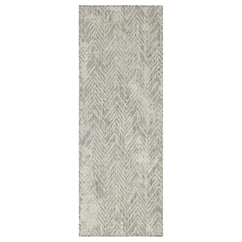 Silver Indoor/Outdoor Area Rug 5'3" x 7'3" for Home Decor