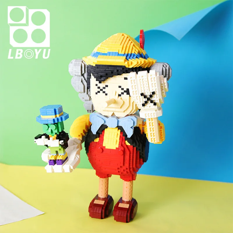 

Disney Stitch Pinocchio Winne the Poet Cute Animal Diamond Building Block Toy Assembly Figure Brick Gift for Christmas