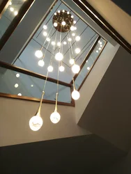 Crystal Chandelier Nordic Living Room Chandelier Modern Attic Chandelier LED Water Dropl Luxurious Crystal Staircase Chandelier