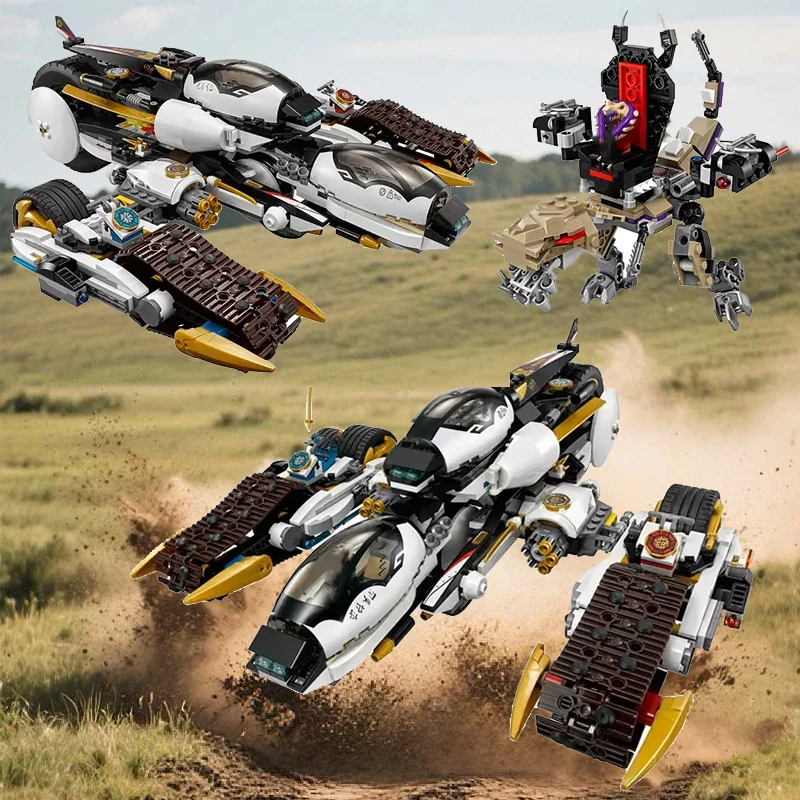 

2025 new four-in-one deformation 1093pcs chariot building block model boy children Christmas birthday gift