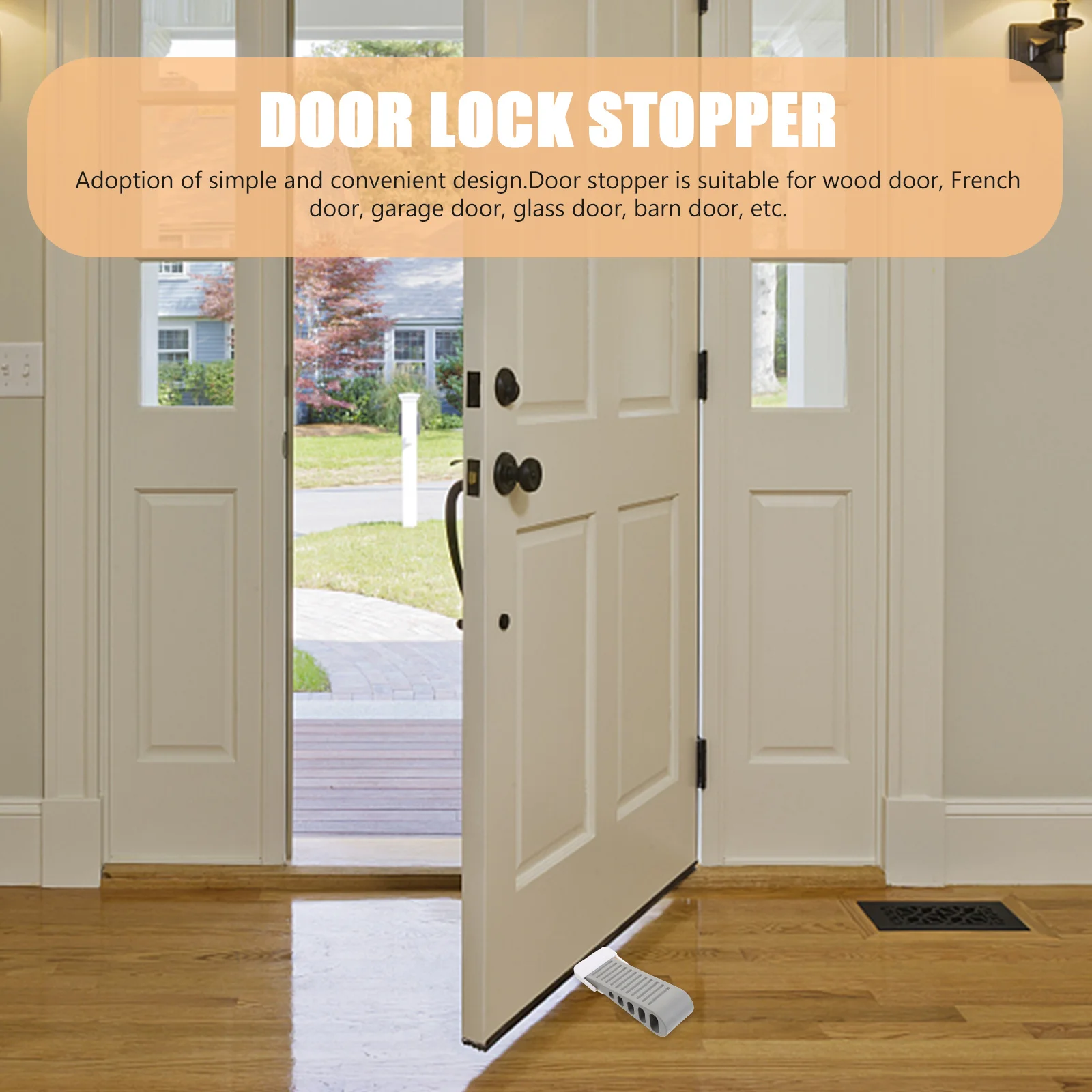 

4Pcs Anti-Slip Door Stops Non-Breakable Small Door Wedges Suitable for Indoor Outdoor Home Office Safety