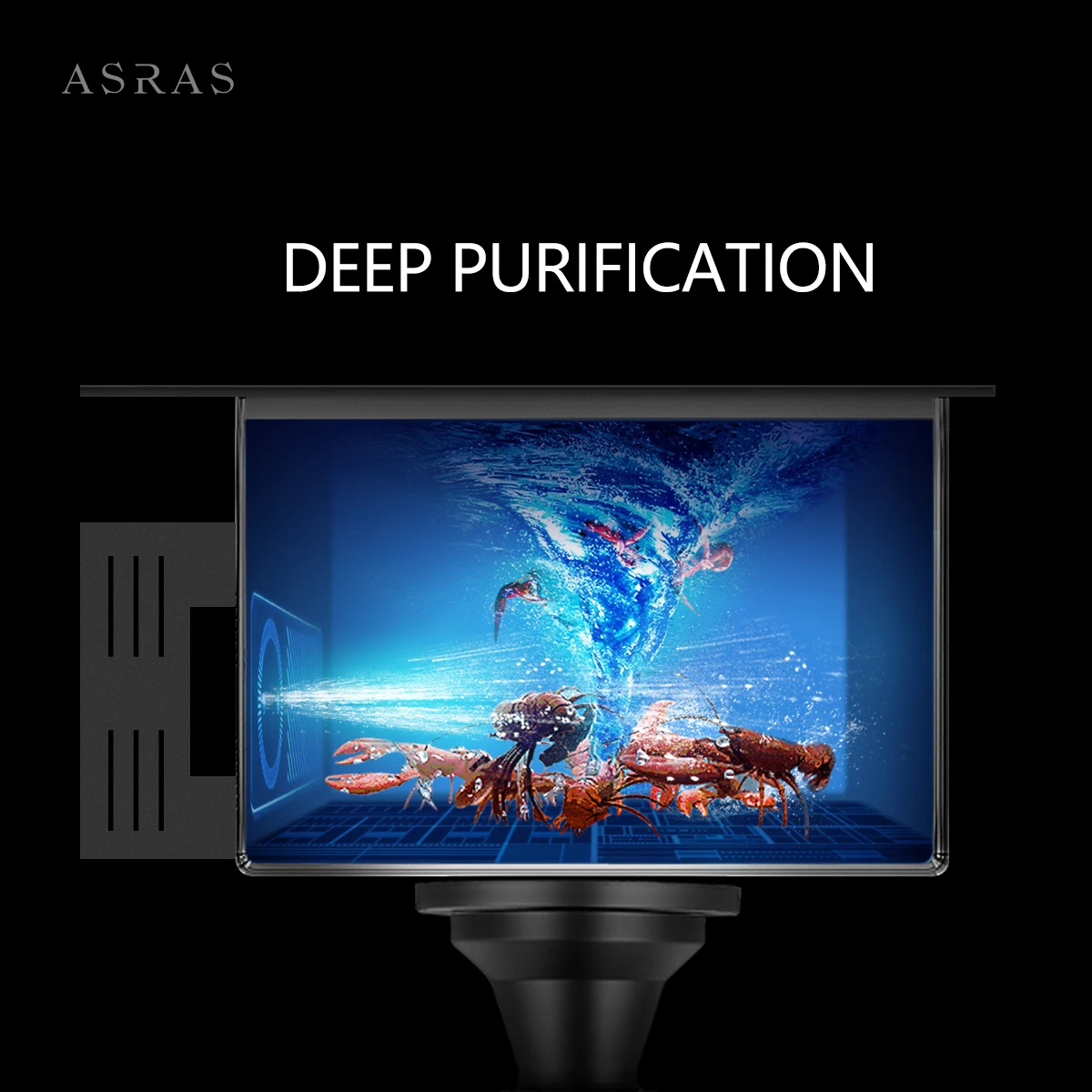 ASRAS Large Size Smart Purifying Kitchen Island Sinks SUS 304 Stainless Steel 4mm Panel Handmade Nanometer Double Sinks