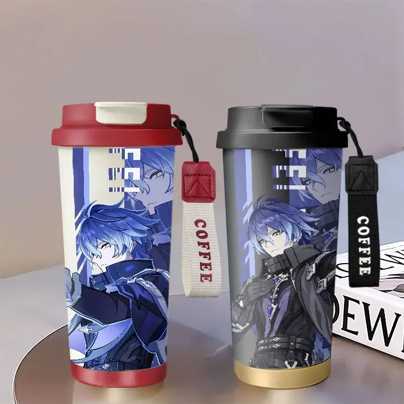 

Genshin Impact Game Kyryll Chudomirovich Flins Косплей Портативная кофейная чашка для спорта на открытом воздухе термос из нержавеющей стали подарок