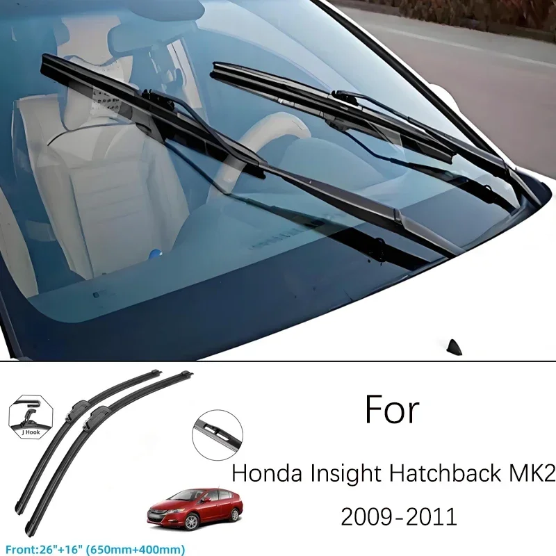 For Honda Insight Hatchback MK2 2009-2011 2010 2011 Windshield Wiper 26 16 Inches Rubber Front Wiper Blade Accessories