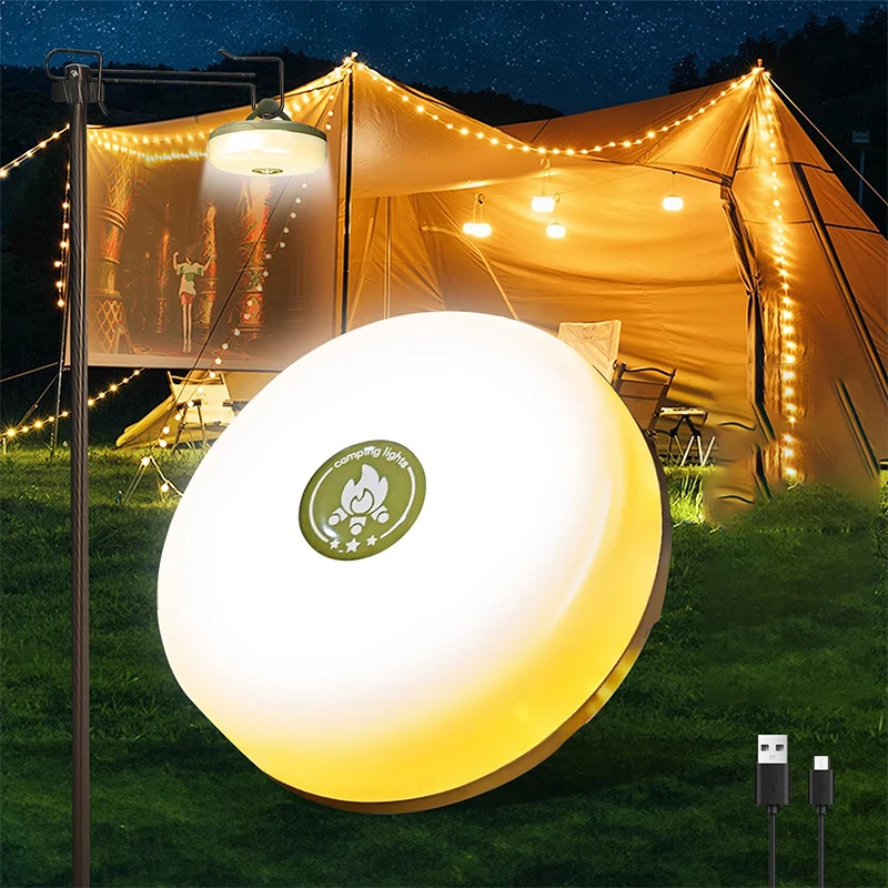 

LED Camping Lamp Strip Atmosphere 8M Length Waterproof Recyclable Light Belt Outdoor Garden Decoration Lamp for Tent Room