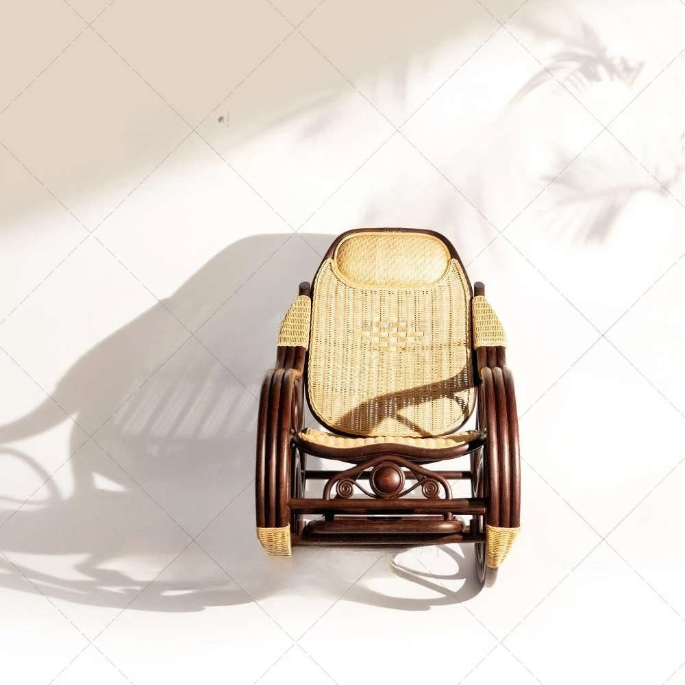 Rattan rocking chair recliner hous rattan leisure chair