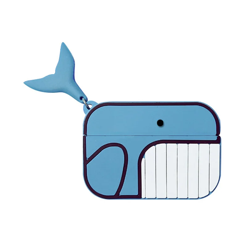 ฝาครอบป้องกันหูฟังลายการ์ตูนฉลามหูฟังบลูทูธไร้สายสำหรับ Pro 3