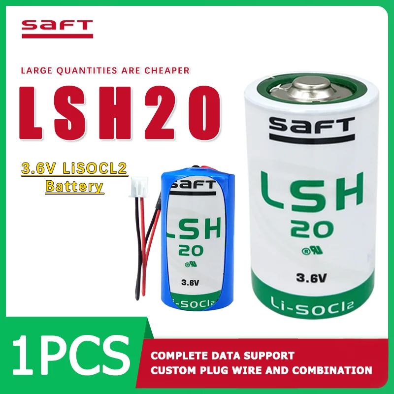 SAFT LSH20 lithium battery13000mAH  3.6V suitable for robot CNC machine tool gas meter flow meter No.1 D