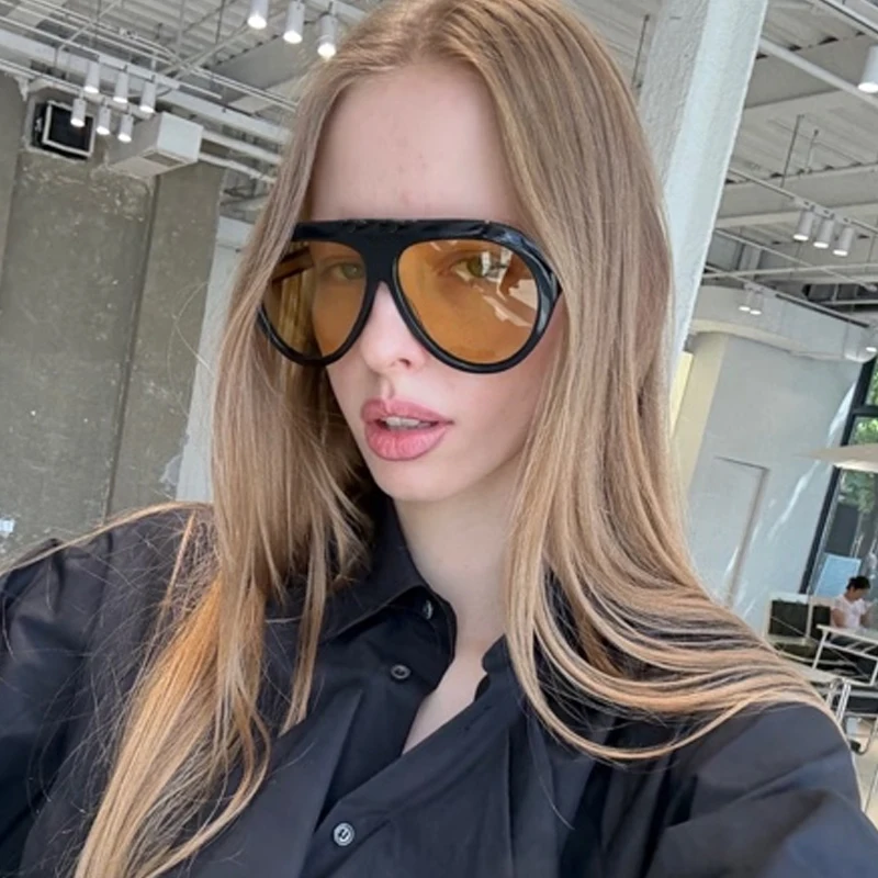 Luxury Classic Shades Fashion Oversized Sunglasses Women Goggles Sun Glasses Big Frame Trendy Thick Outdoor Cycling Sunglasses view 5