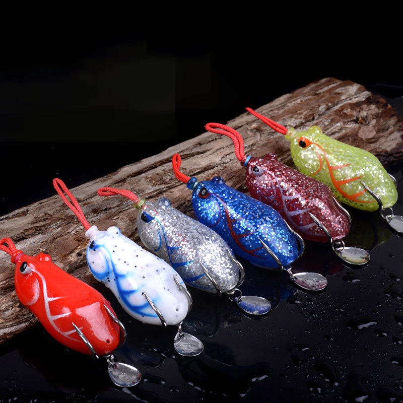 Lure Suit Soft Silicone Hard Bait High Hit Rate Artificial Fishing Frog 60 to 80 mm 3D Eye General Waters