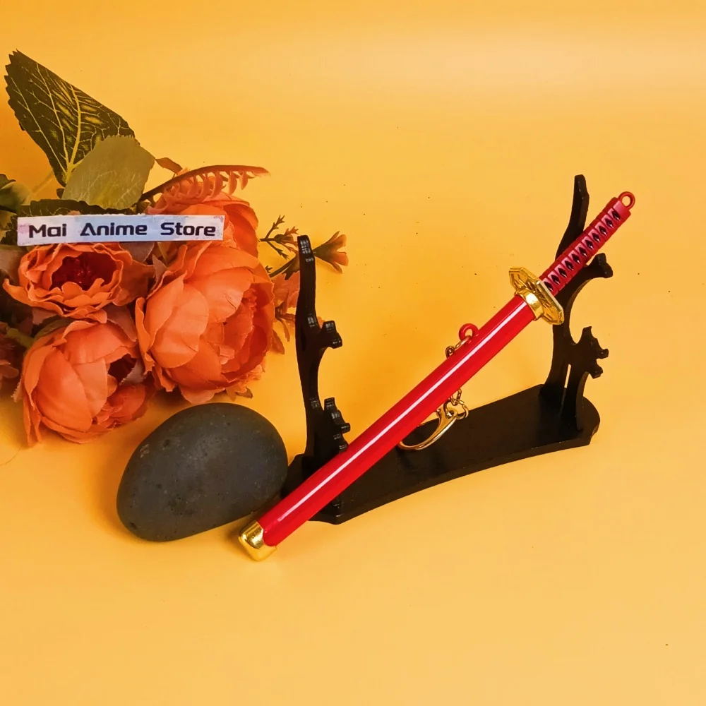 6in معدن رورونوا زورو كاتانا الحجم الحقيقي كاتانا أنيمي زورو نينجا سكين الأصلي الساموراي صابر وهمية السيف الصلب لعبة غير حادة هدية #2