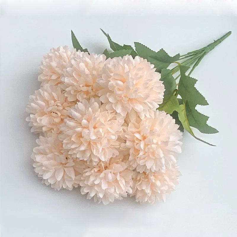 Künstlicher Blumenstrauß, Chrysantheme, Hochzeit, Zuhause, Weihnachten, Brautstrauß, Basteln, Scrapbooking, Kranz, Requisiten, Tischparty-Dekoration – Detail 6