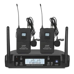 GLXD4 Professional Wireless Microphone Headset Lavalier Handheld Dual Mic for Church Teaching Singing Sport UHF 640~690Mhz