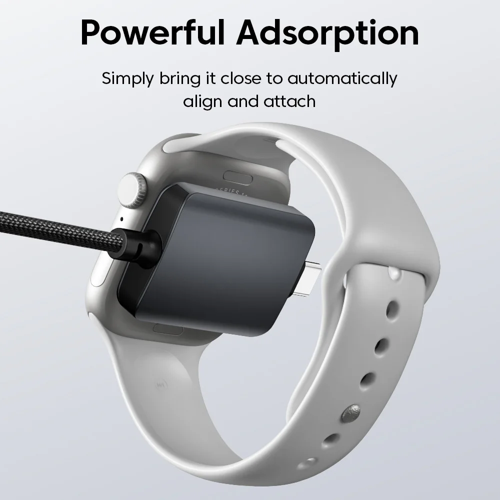 100W Type C To Type C Charging Cable For iPhone iPad 2W Magnetic Wireless Watch Charger Cable For ios Watch 11 iWatch 2in1 Cord