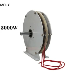 3KW 380V Low Speed Disc Generator Coreless Permanent Magnet Low Resistance High Efficiency Wind Water PowerFree Energy Research