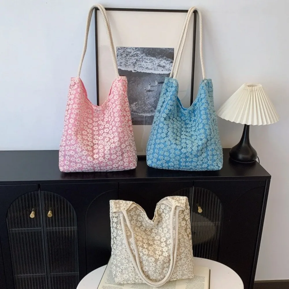 الموضة بلون زهرة حمل حقيبة سعة كبيرة الباليه نمط تحت الإبط حقيبة يد الكورية نمط القماش حقيبة كتف المرأة #1