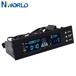 5.25 inch PC Fan Speed Controller Temperature Display LCD Front Panel For Computer Durable Controller Air-cooled Fan Control