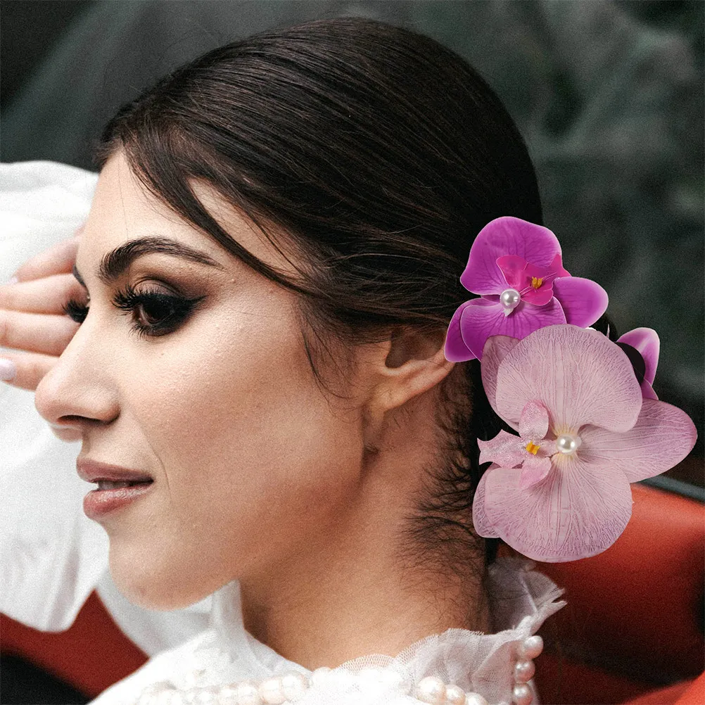 

2Pcs Flower Claw Hair Clips Women Floral Design Decorative Hairpin for Weddings Proms Fashion Hair Accessories