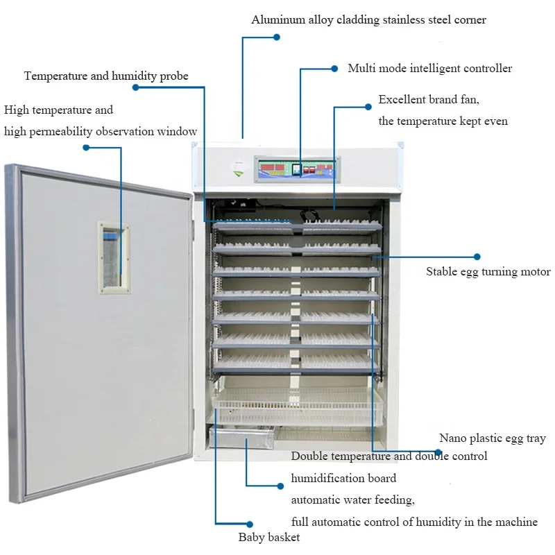 Incubatrice digitale automatica per uova di gallina 880-1848 ad alta velocità di cova