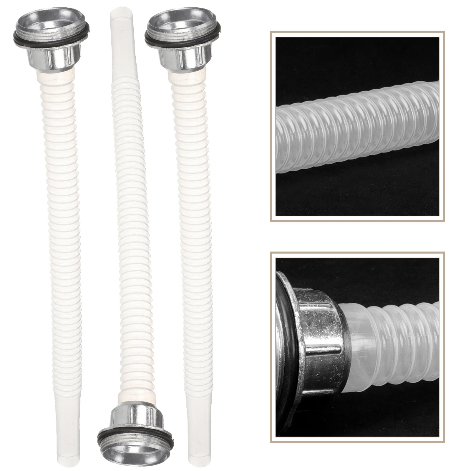 

3Pcs Fuel Spouts Flexible Portable Can Gas Nozzles Smooth Pour Replacement Oil Can Nozzle for Refueling Flexible Fuel Spouts