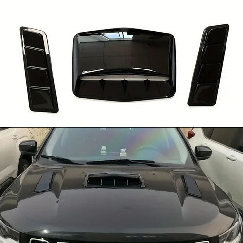 Cubierta de ventilación para camión y coche, capó para capó + cubierta de ventilación lateral, accesorios universales para coche, embellecedor Exterior, ninguno, 100% nuevo