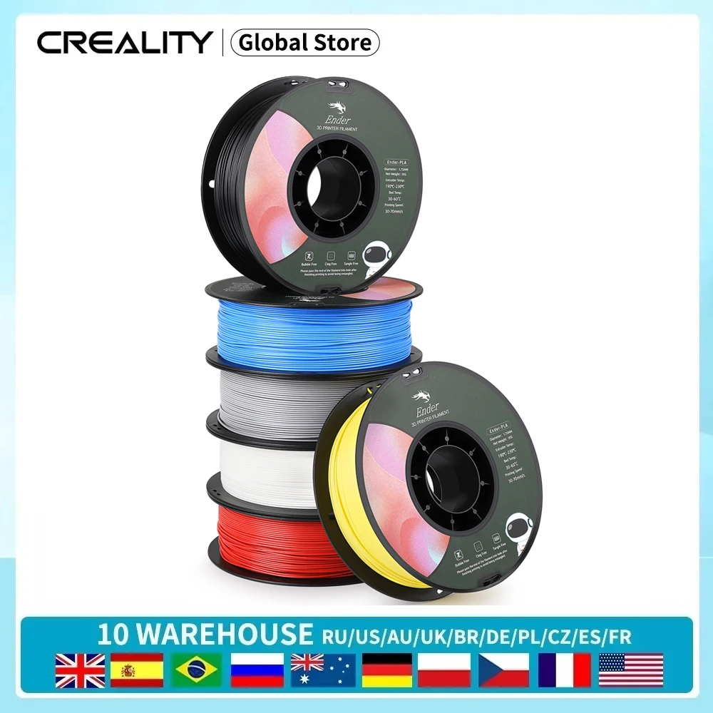 

CREALITY 3D 2 кг PLA Filament Ender-3S1 3D-принтер PLA Filament 1,75 мм Материал для 3D-принтера Ender серии или CREALITY