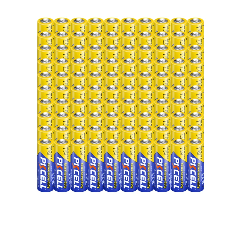 

100PC 1.5V AA Battery R6P UM3 MN1500 E91 2A Heavy Duty primary Dry Batteries flashlight microphone Alarm clock batteria