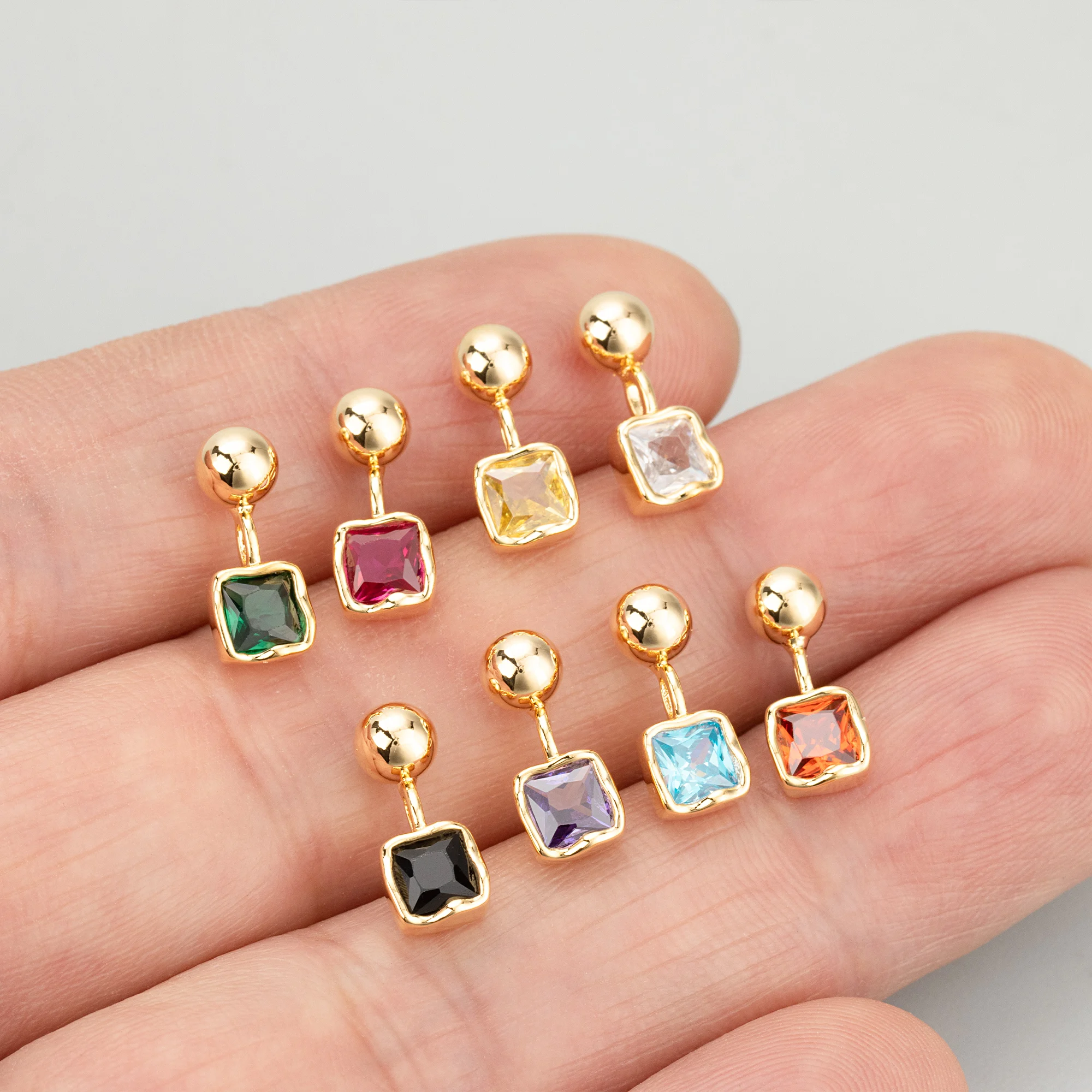 GUFEATHER,6pcs/lot,MG70,jewelry accessories,18k gold rhodium plated,copper,nickel free,zircon,charms,jewelry making,diy pendants image 5