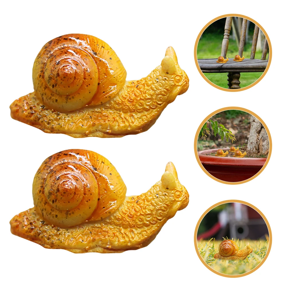 

4pcs Realistic Artificial Snail Figurines Miniature Micro Landscape Decoration Durable Garden Ornaments Home Accessories Bonsai