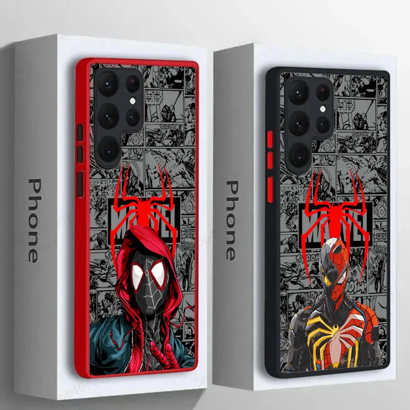 Phone Case Spider Gwen Siderman Miles Morales Marvel For Samsung S24 Case S23 Ultra S22 S21 FE S10 Plus For Samsung Note 9 Cover