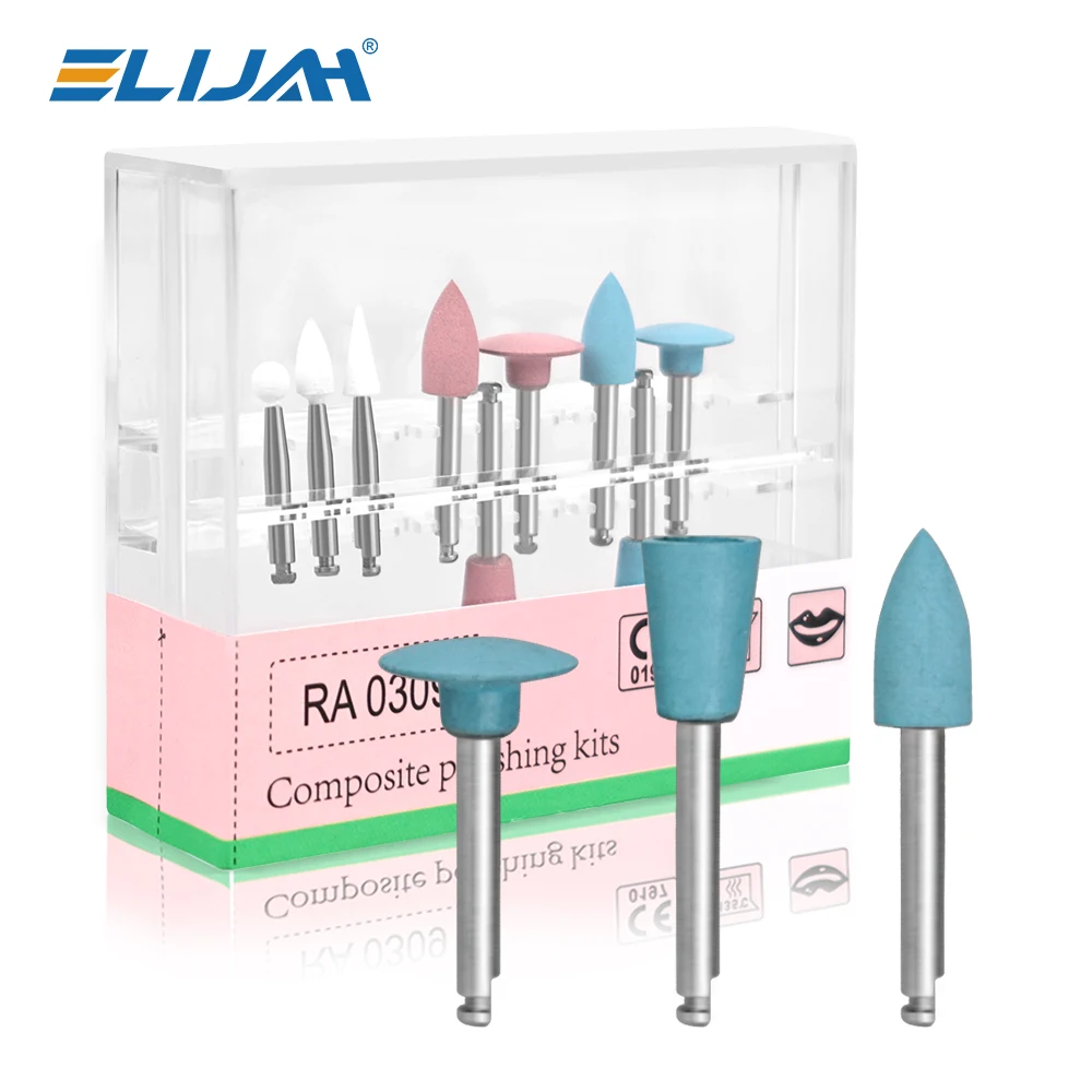RA0309 9Pcs/Box Dental Composite Polishing Kit For Low Speed Handpiece Contra Angle Resin Sanding Polishing Set Dentistry