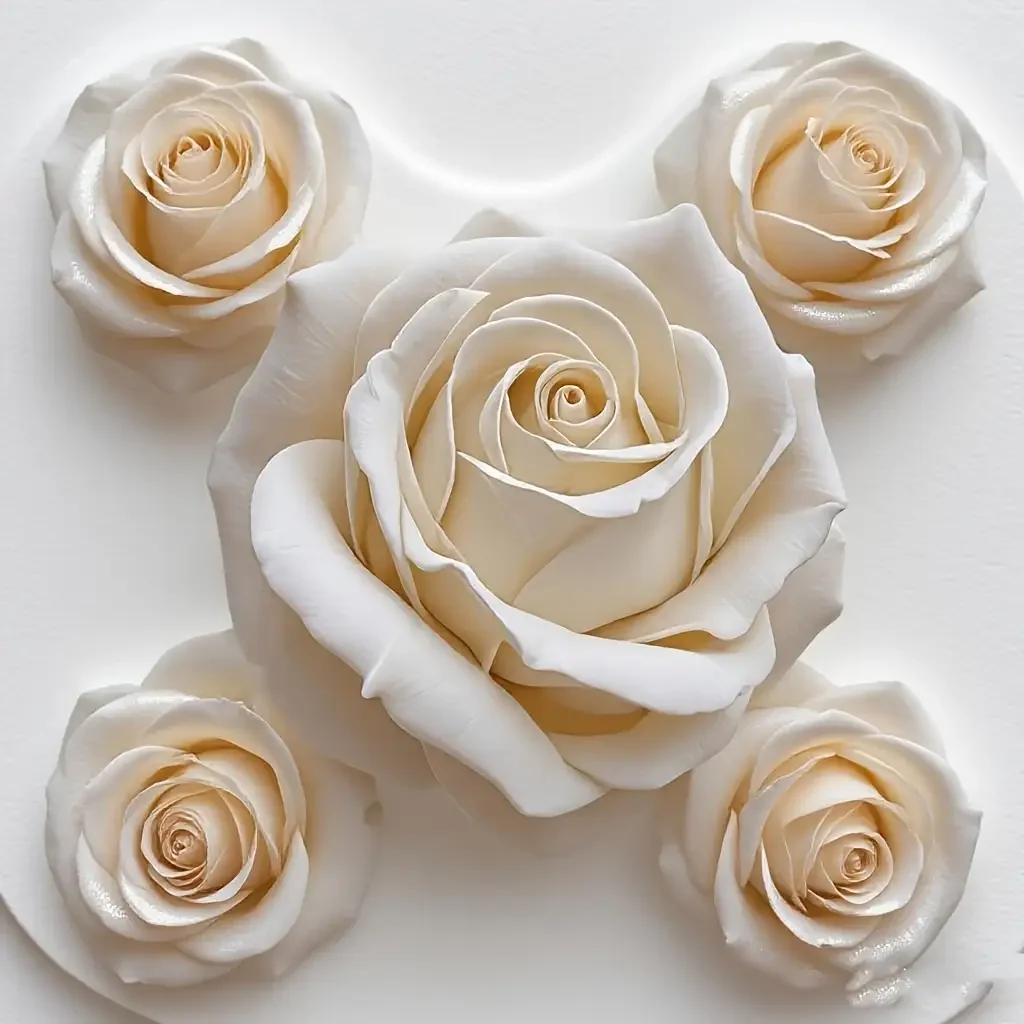 3D White Rose Silicone Molds (2pcs): Ideal for Jewelry, Handmade Candles, Soap, Plaster Casting view 3