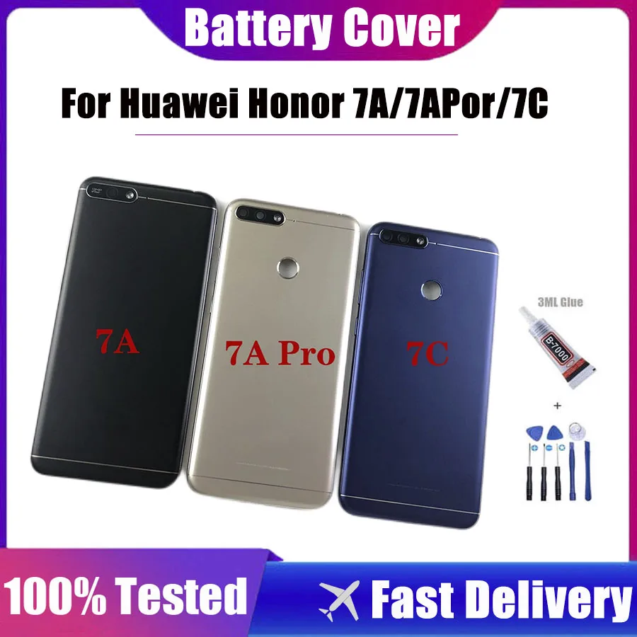 New For Huawei Honor 7A Pro Aum-l29 Honor 7C Aum-L41 Honor 7A Back Battery Cover Rear Door Housing Case For HUAWEI Honor 7C