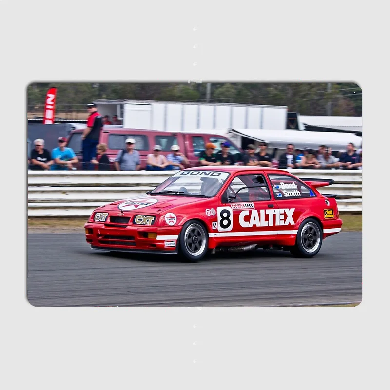Colin Bond Sierra RS500 Cosworth GpA Rally Legend Metal Sign Poster Garage Indoor Room Decoration Car Club Vintage Home Decor