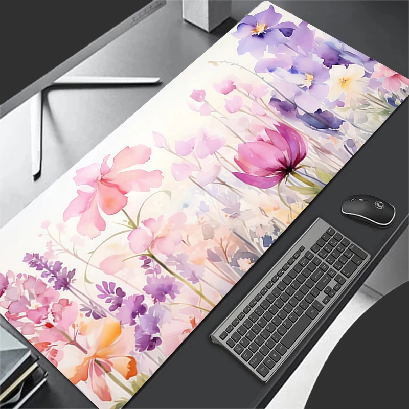 Tappetino per mouse anime Tappetino per mouse per giocatori Tappetino per scrivania Tappetino per tastiera con motivo floreale vintage Tappetino per tastiera per computer e armadietto per ufficio di marca di moda