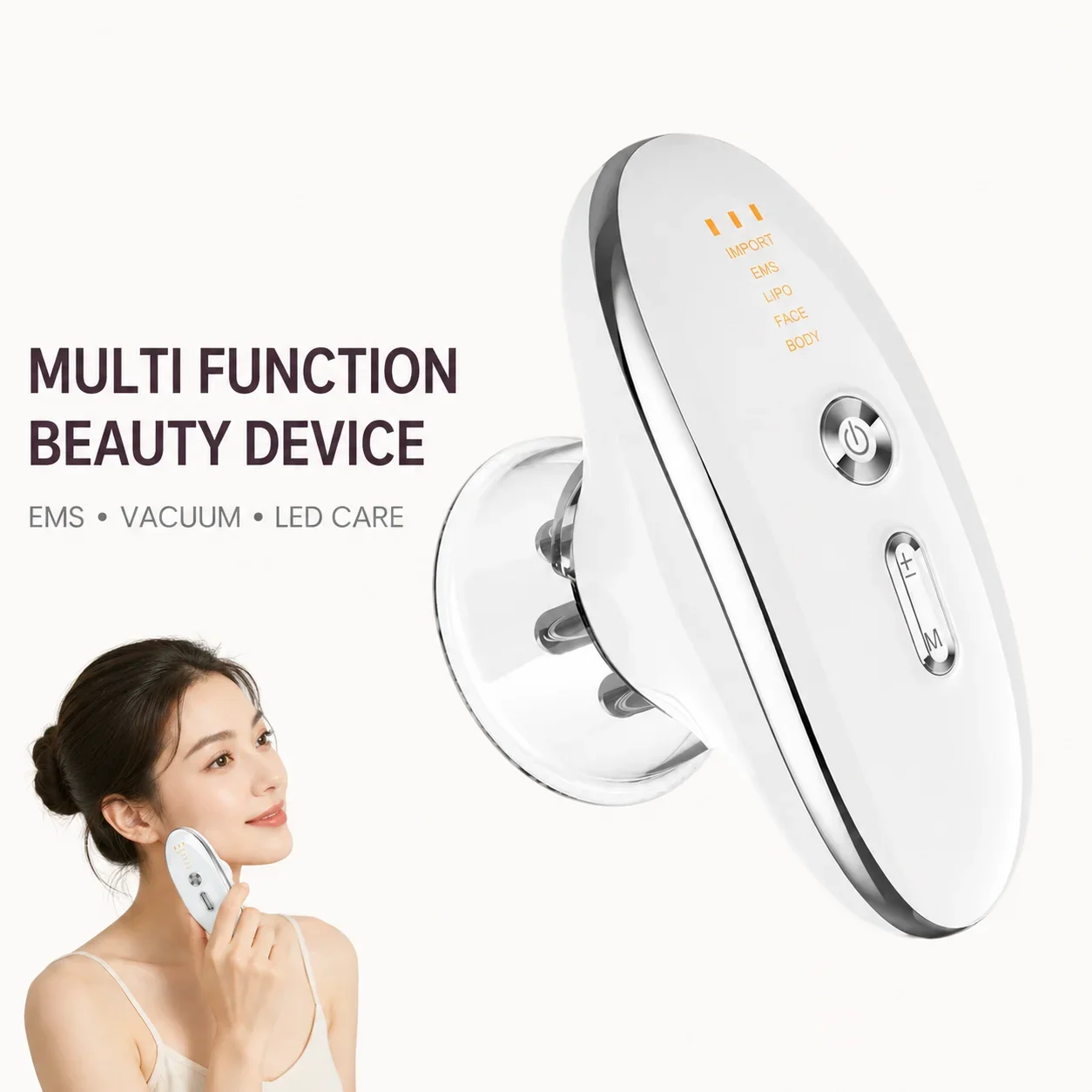 3-Color LED EMS Facial Massager Multi-Function Beauty Device Vacuum Essence Infusion Skin Care Tool for Face Care