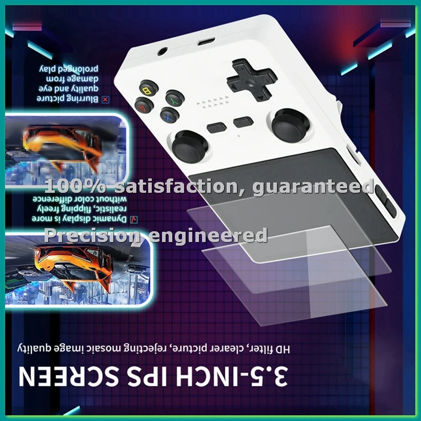 Console de Videogame Portátil X35S com Joystick Hall, Código Aberto, 16G+128G, Controle de Jogos Retrô para PSP/N64/Emulador C-VVNB