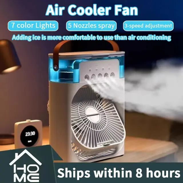 New 3 In 1 Fan AIr Conditioner Household Small Air Cooler LED Night