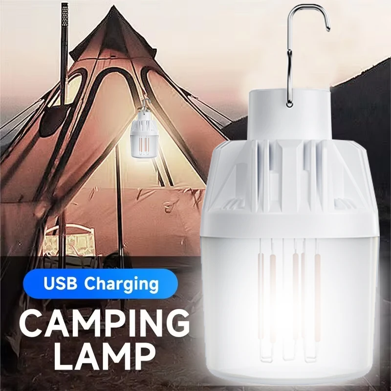 

KDULIT Portable USB Rechargeable LED Camping Lights Outdoor Emergency Bulb High Power Lamp Bulb Battery Lantern Tents Lighting