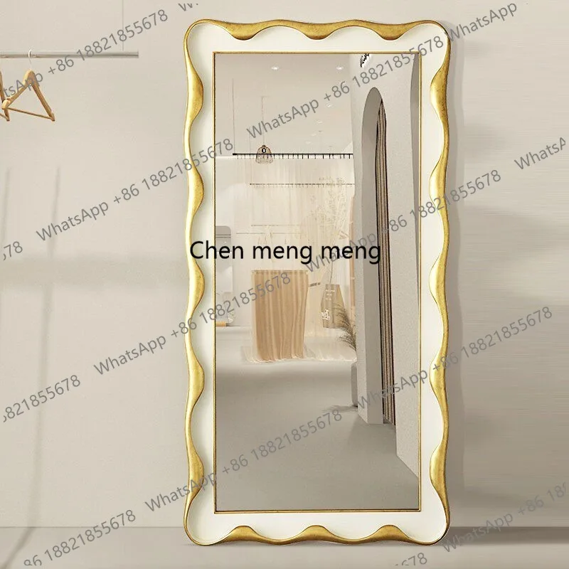 

Dressing mirror wave irregular home floor art entrance full-length mirror customization